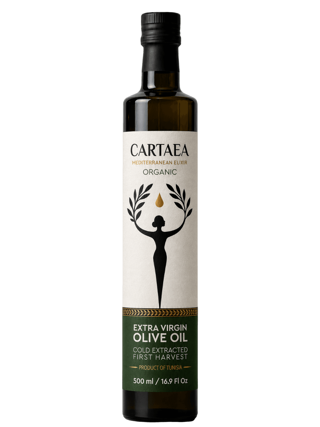 Botella de aceite de oliva CARTAEA Organic